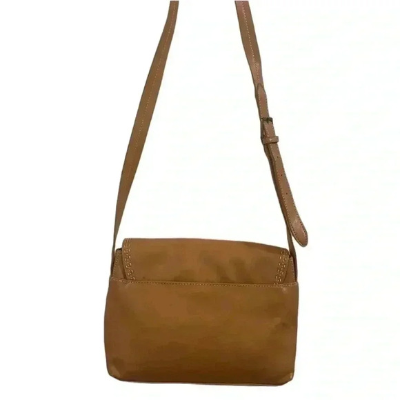 Relic cognac vegan leather contrast stitch adjustable strap shoulder bag purse - Picture 5 of 13